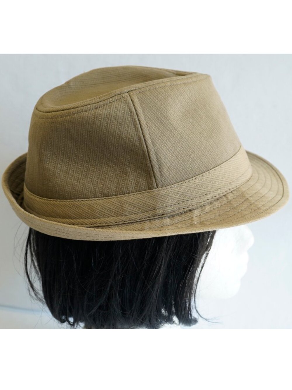 Vintage Fedora Hat Beige 100% Cotton hat - Picture 2 of 9